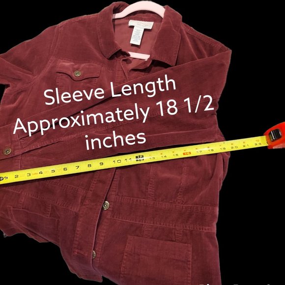 Sag Harbor Jean Company Burgundy Jacket Women's Size 14 - Picture 6 of 7